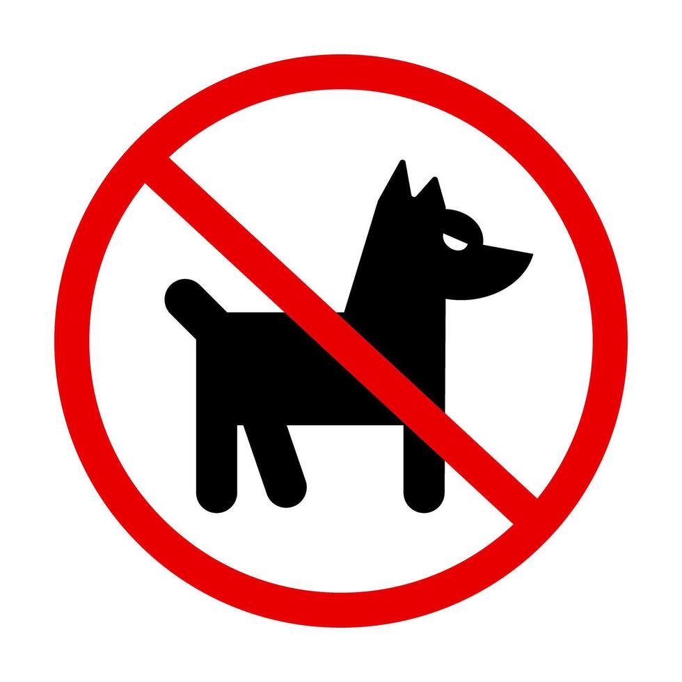 Animal prohibition sign. No pet allowed. vector