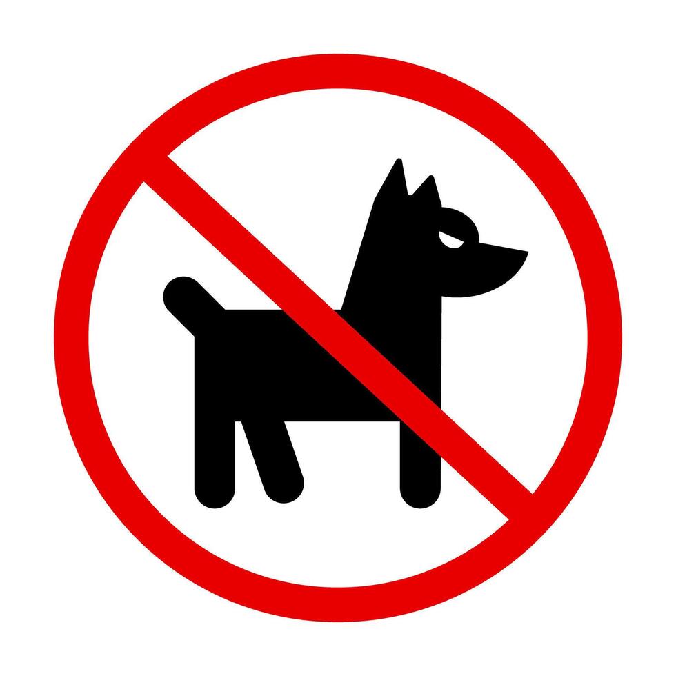 animal prohibición signo. No mascota permitido. vector