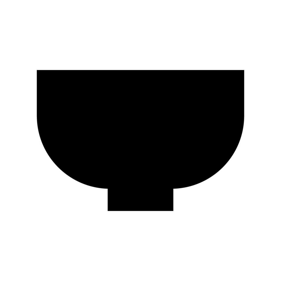 Bowl silhouette icon. Tableware. vector