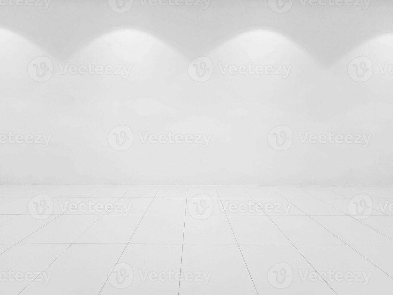 Abstract white room background with spotlight from the top. photo