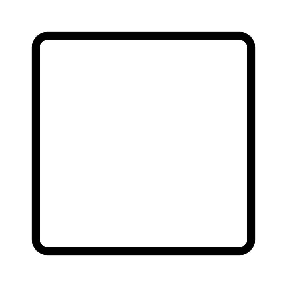 Simple square shape icon. vector