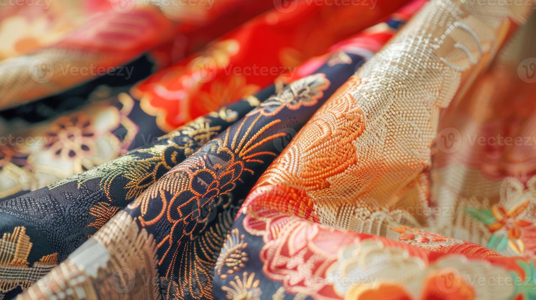 elegante japonés kimono detalle. . foto