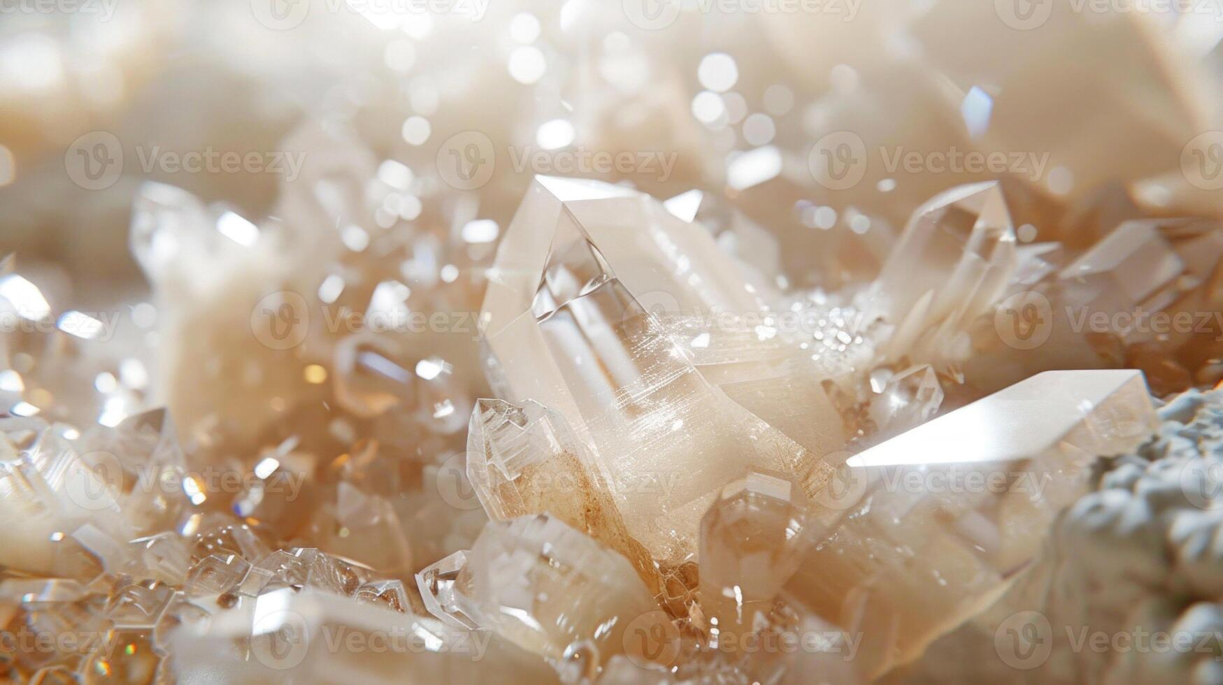 Elegant sparkling crystals in closeup. . photo