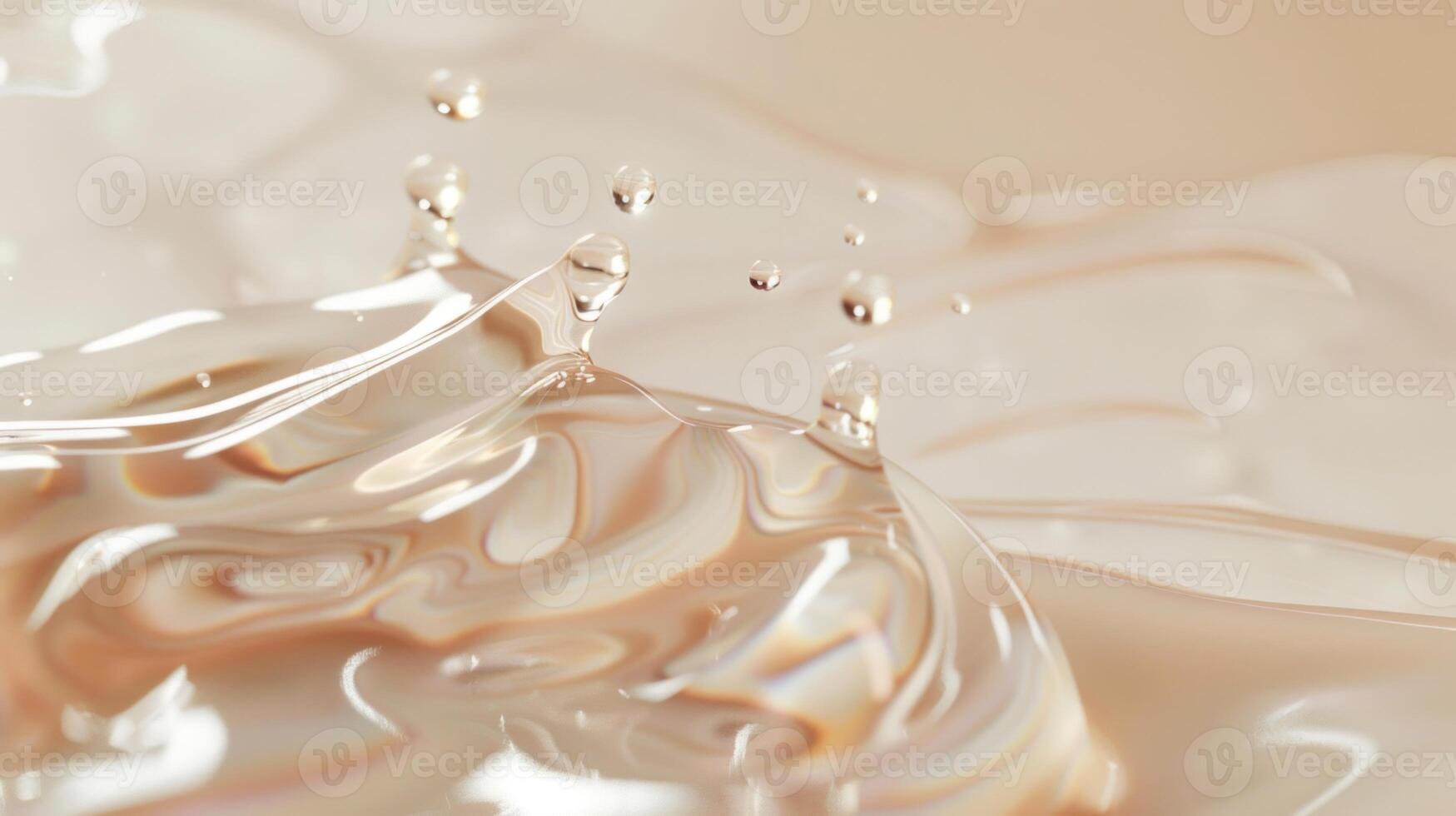 Texture of transparent skin care lotion. . photo