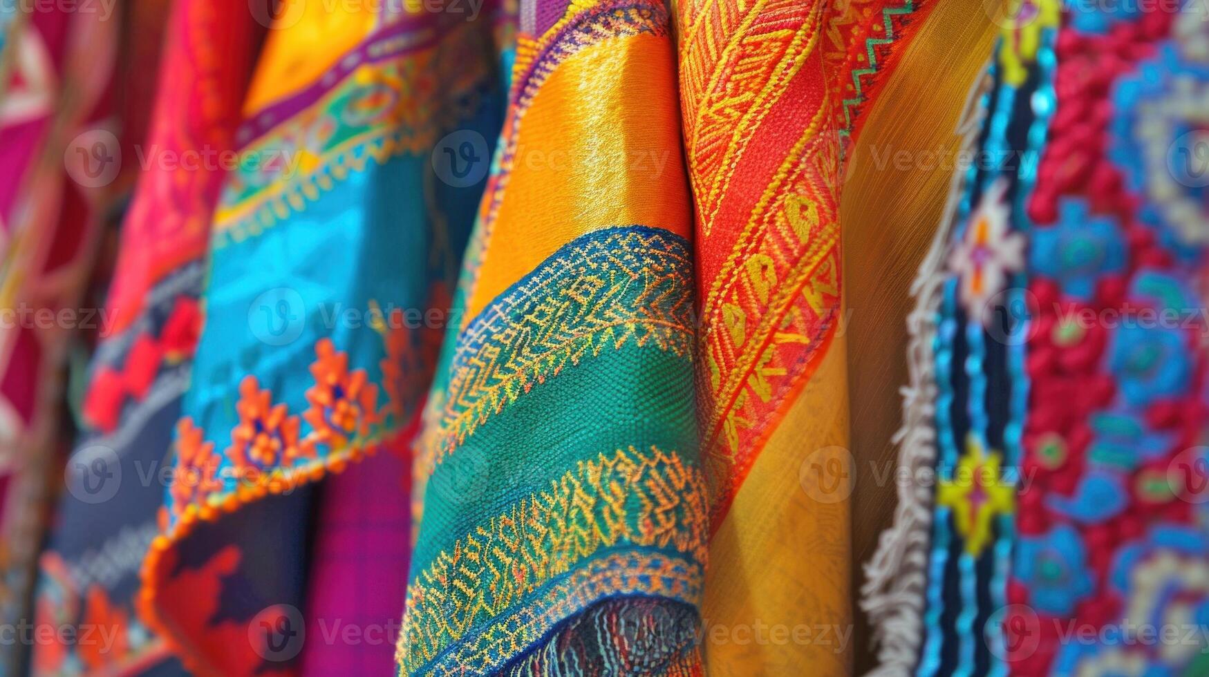 Close up of traditional ethnic patterns. . photo