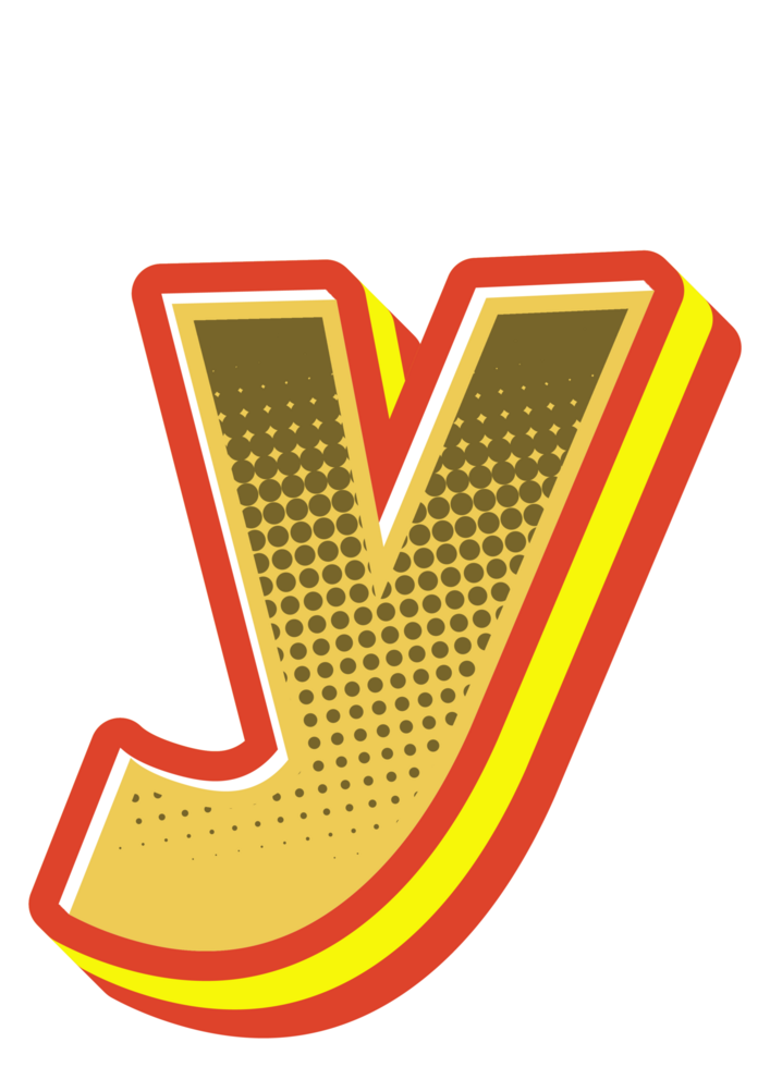 Comic Halftone Alphabet Letter and Number png