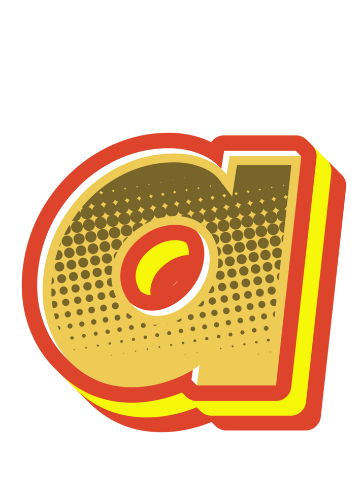 Comic Halftone Alphabet Letter and Number png