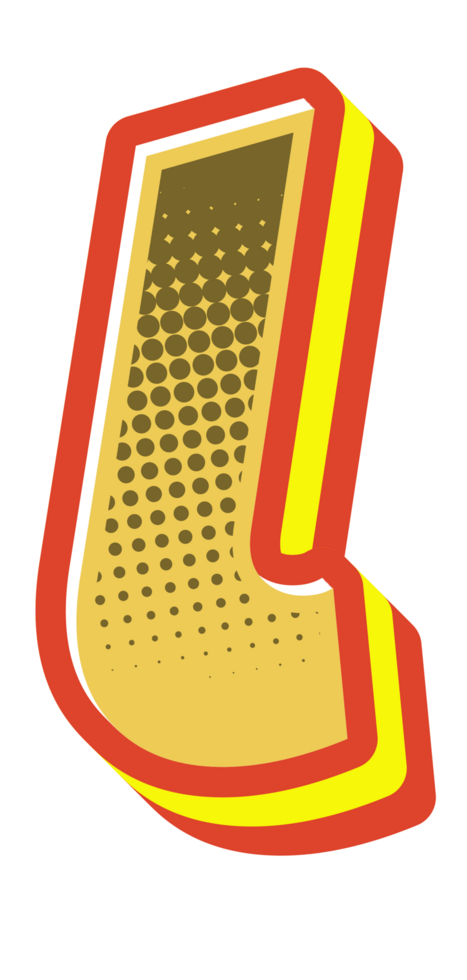 Comic Halftone Alphabet Letter and Number png