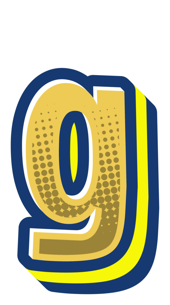 Comic Halftone Alphabet Letter and Number png