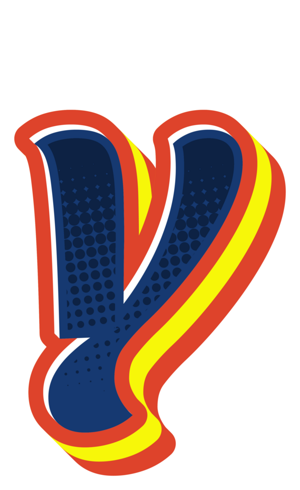 Comic Halftone Alphabet Letter and Number png