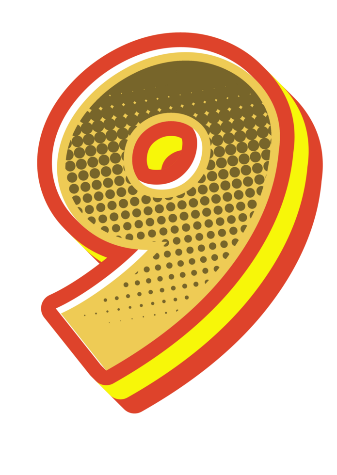 Comic Halftone Alphabet Letter and Number png