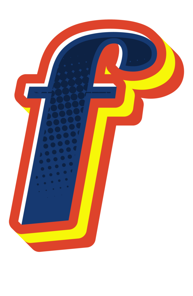 Comic Halftone Alphabet Letter and Number png