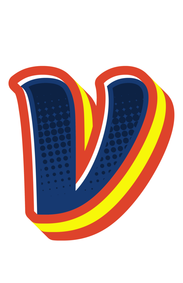 Comic Halftone Alphabet Letter and Number png