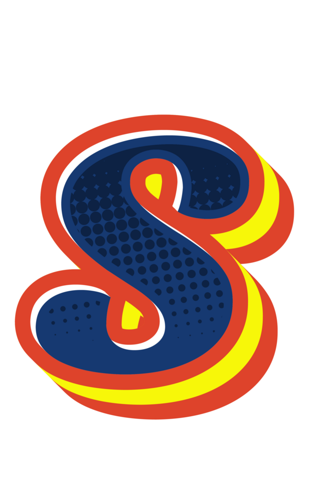 Comic Halftone Alphabet Letter and Number png