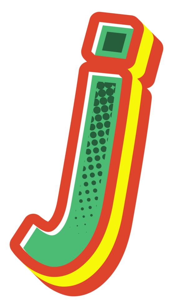 Comic Halftone Alphabet Letter and Number png