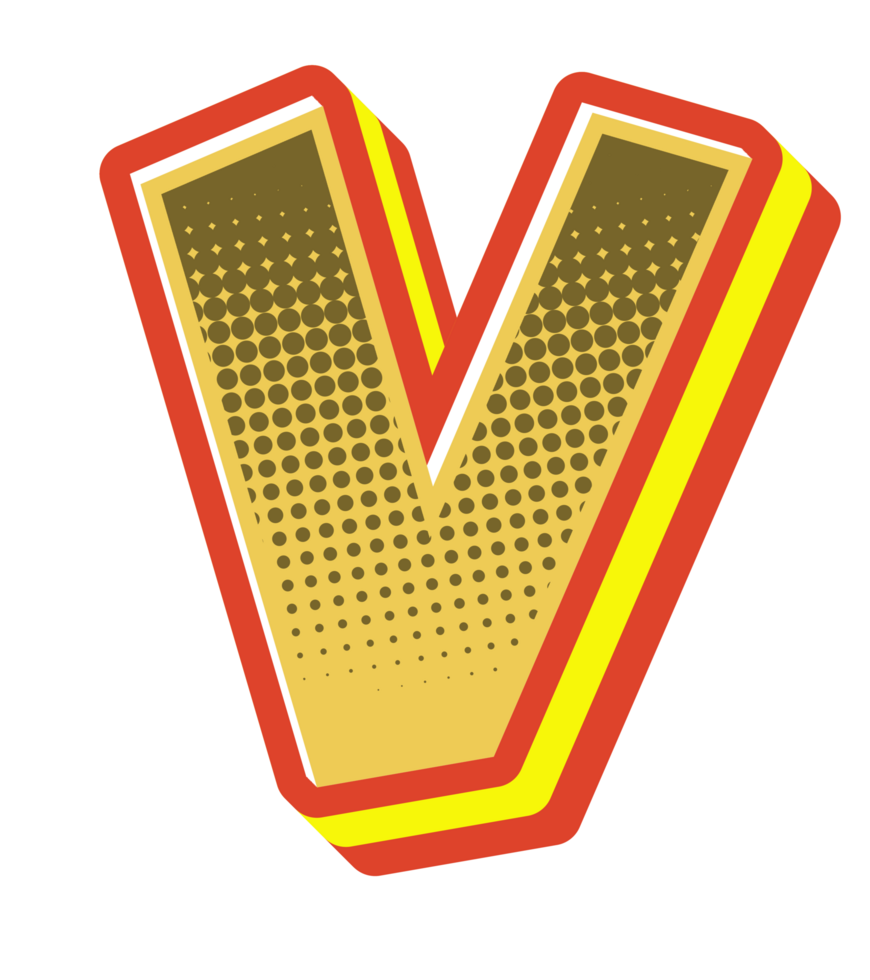 Comic Halftone Alphabet Letter and Number png