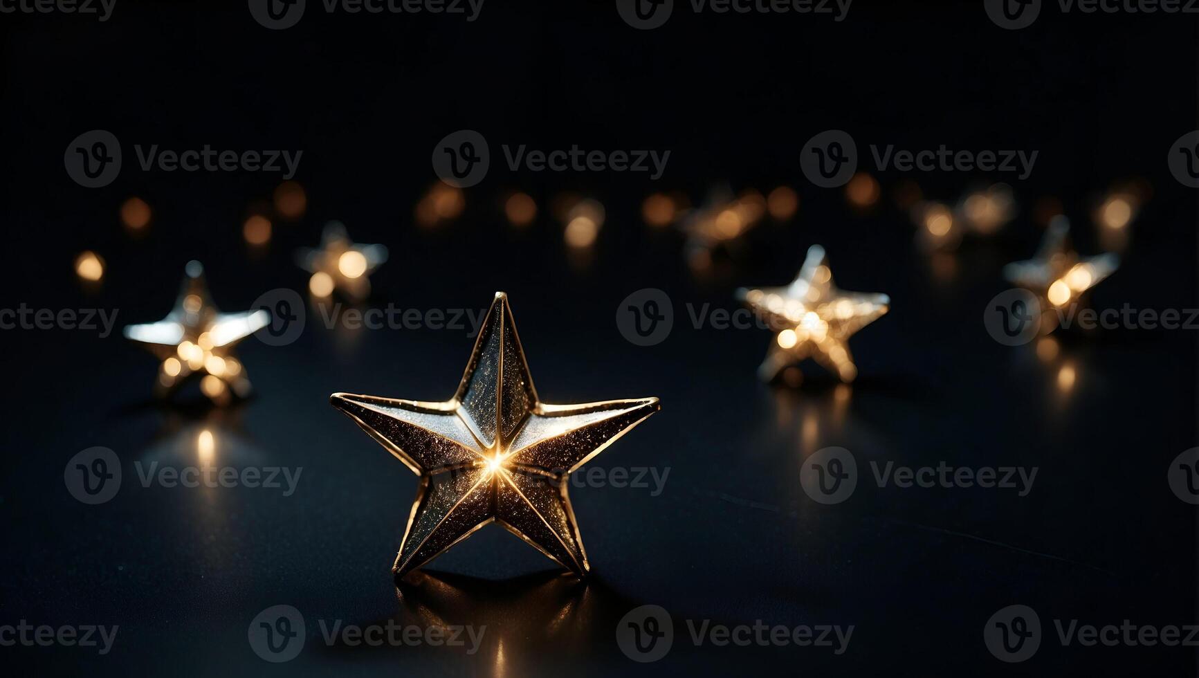 gold star, on a completely black background for the screen overlay photo