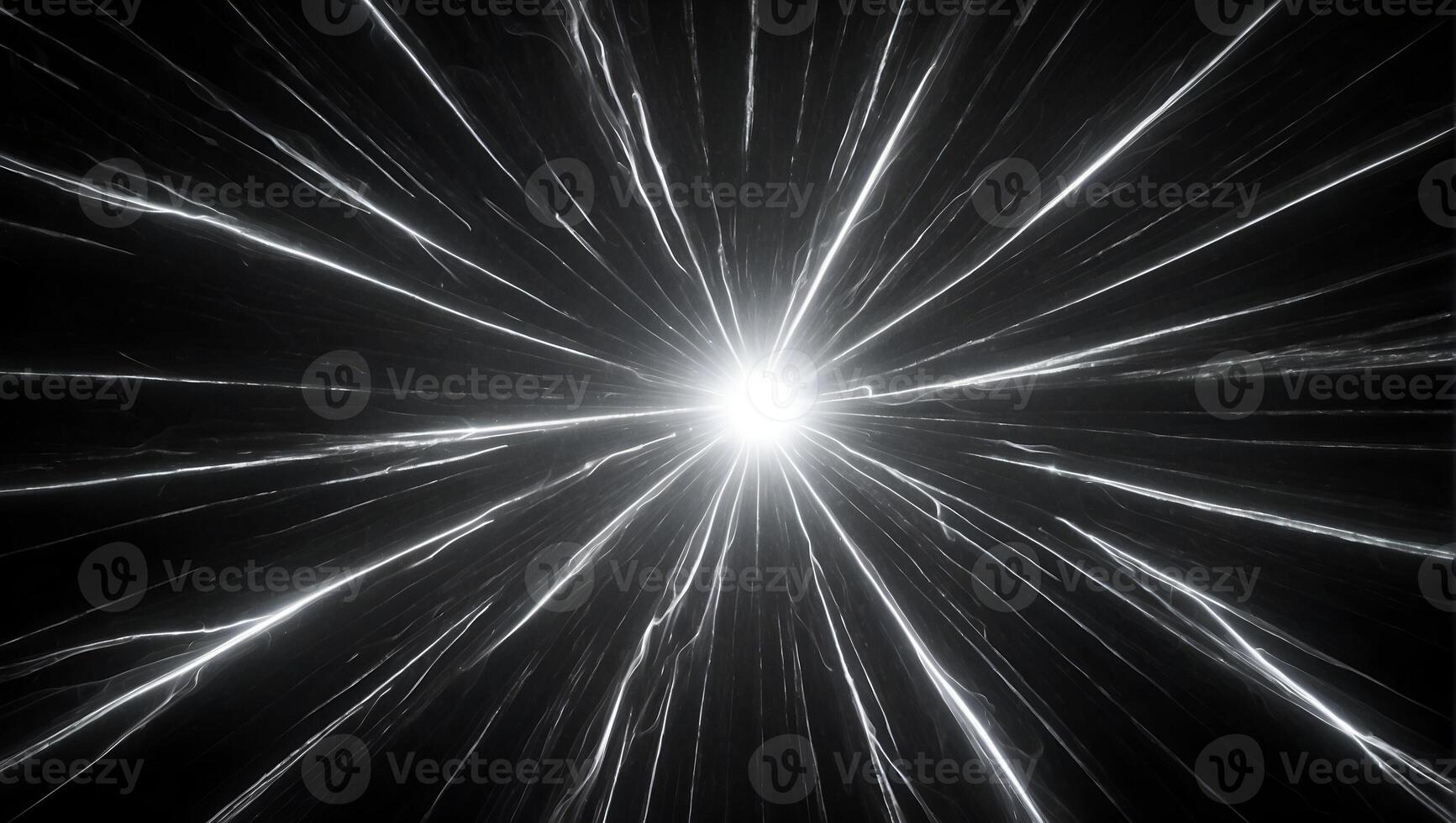 un Estallar de luz, un mágico reluciente luz, en un completamente negro fondo, para un pantalla cubrir foto