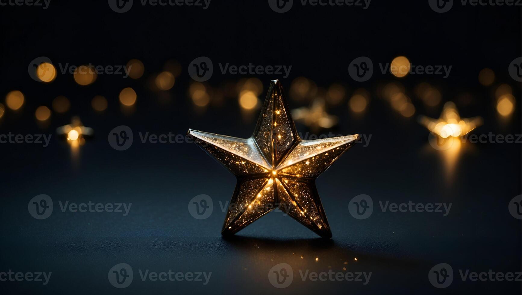 gold star, on a completely black background for the screen overlay photo