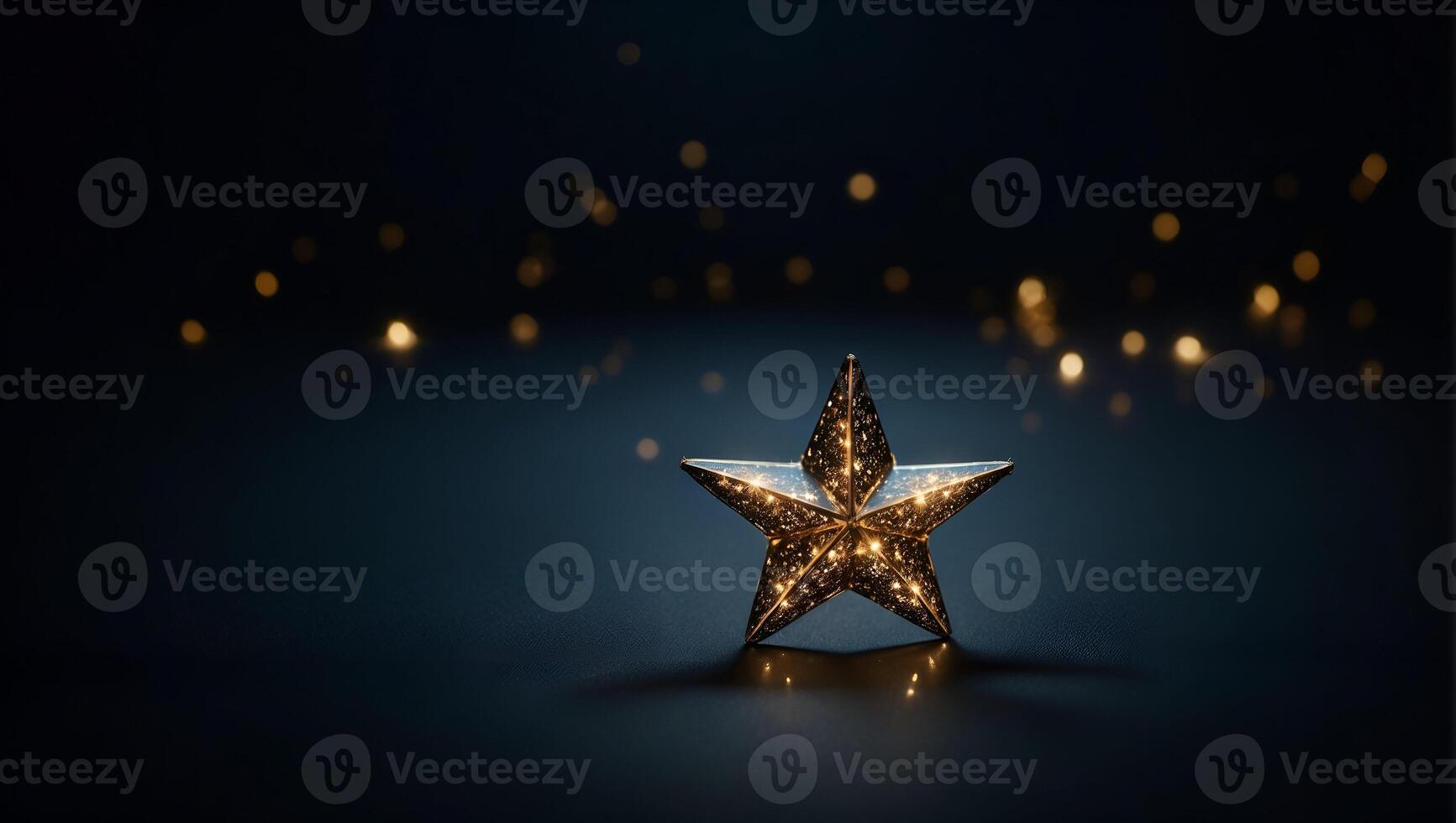 gold star, on a completely black background for the screen overlay photo