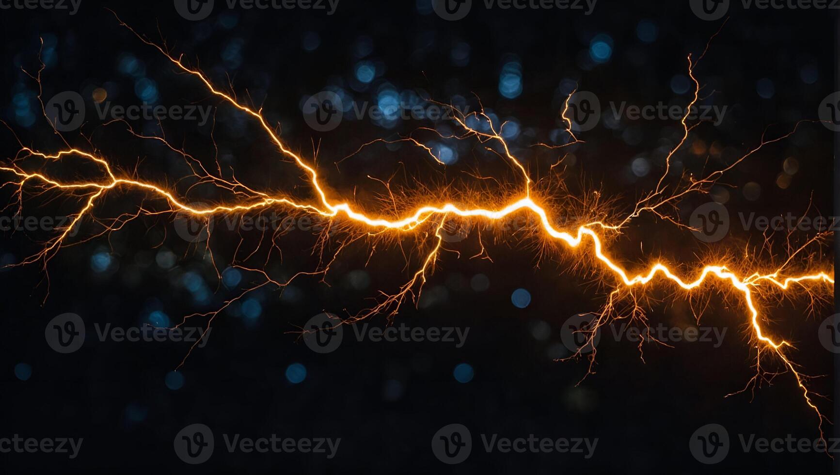 lightning, thunder, sparks , on a completely black background to overlay the screen photo