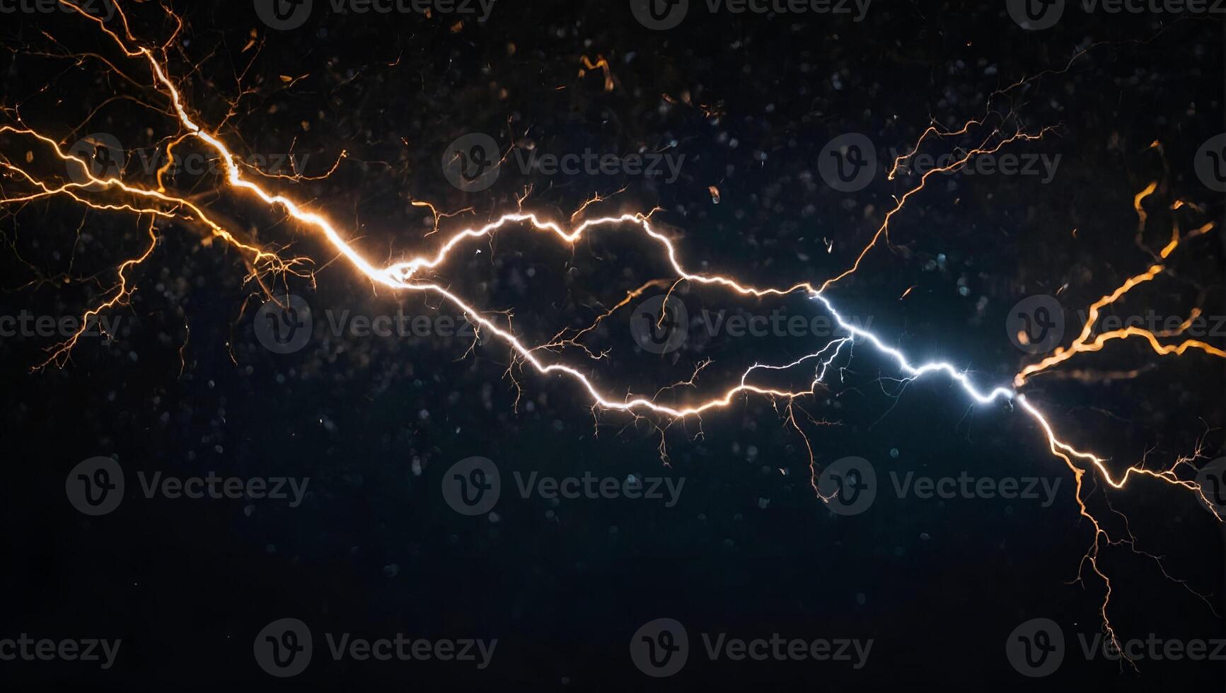 lightning, thunder, sparks , on a completely black background to overlay the screen photo