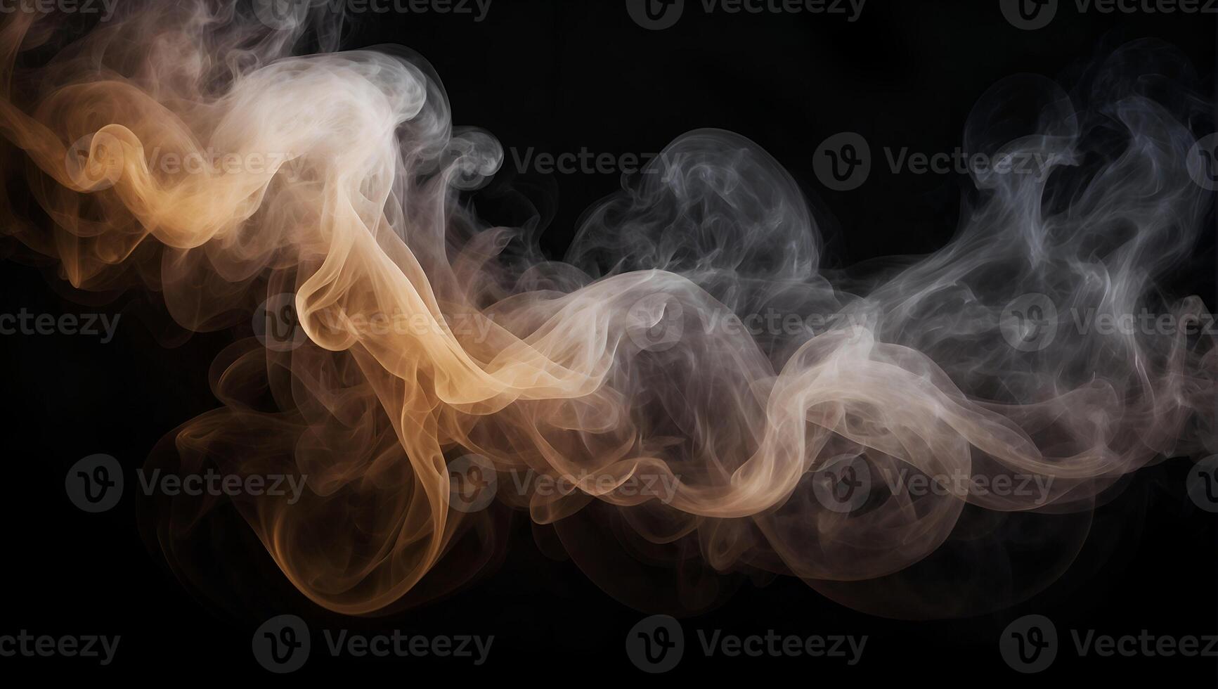 fumar, niebla, calina , en un completamente negro antecedentes para superposición el pantalla foto
