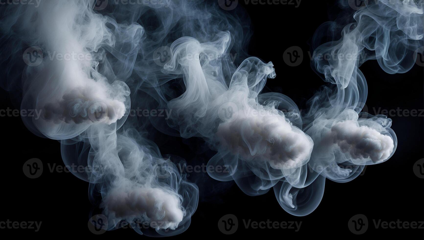 smoke, fog, haze , on a completely black background for overlaying the screen photo