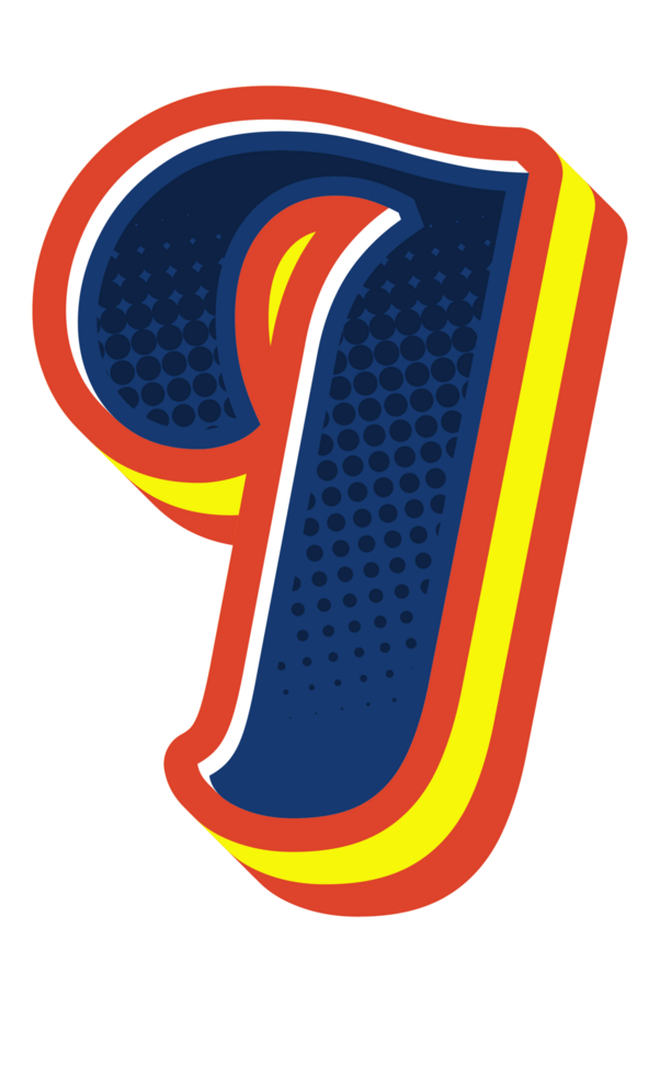 Comic Halftone Alphabet Letter and Number png