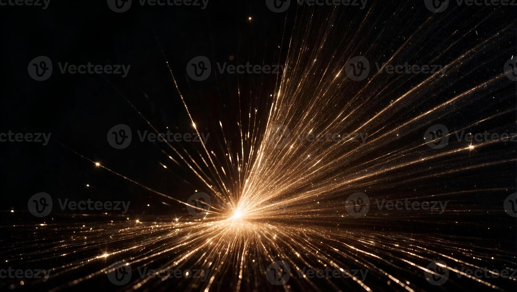 A burst of light, a magical glittering light, on a completely black background, for a screen overlay photo