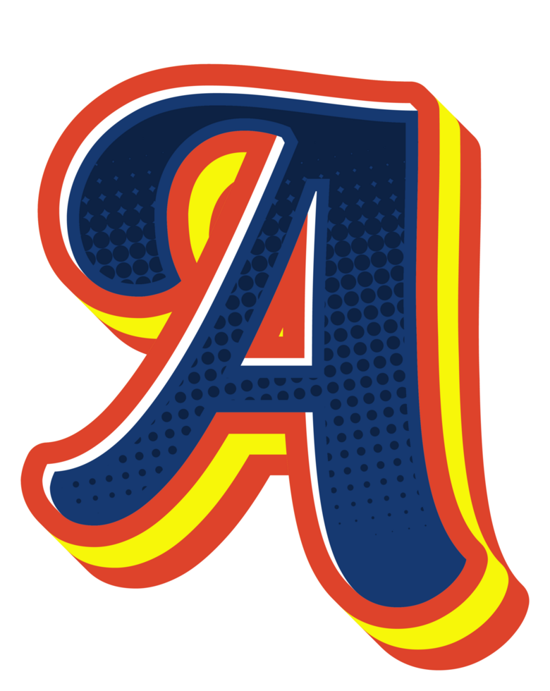Comic Halftone Alphabet Letter and Number png