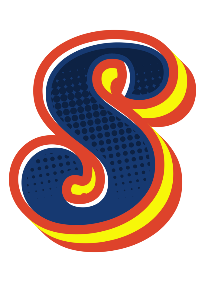 Comic Halftone Alphabet Letter and Number png
