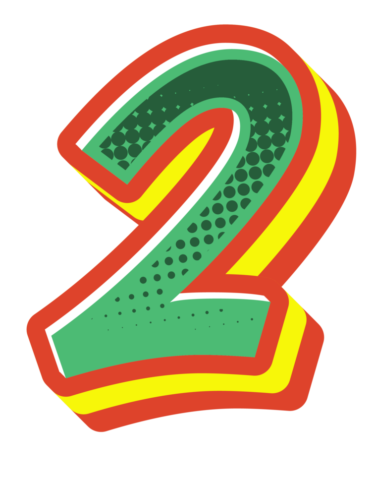 Comic Halftone Alphabet Letter and Number png