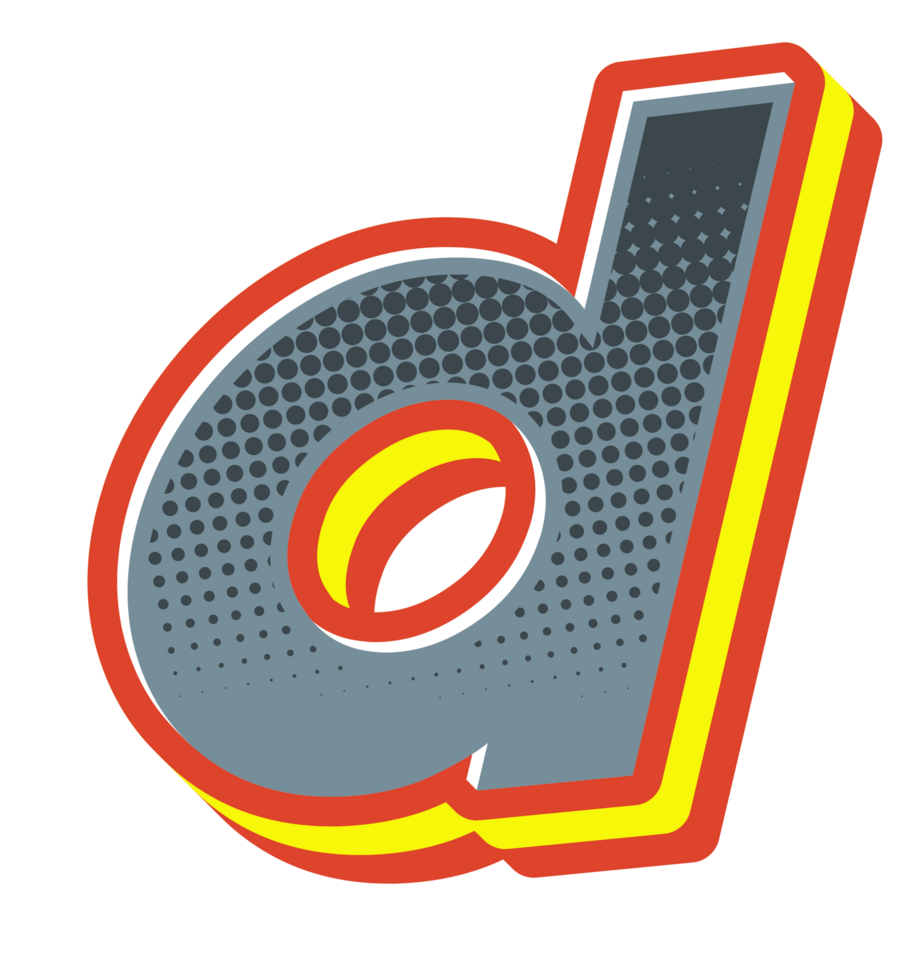 Comic Halftone Alphabet Letter and Number png