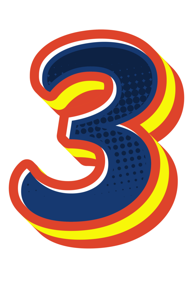 Comic Halftone Alphabet Letter and Number png