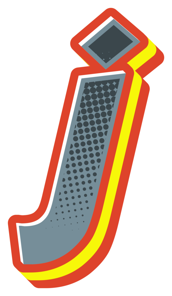 Comic Halftone Alphabet Letter and Number png
