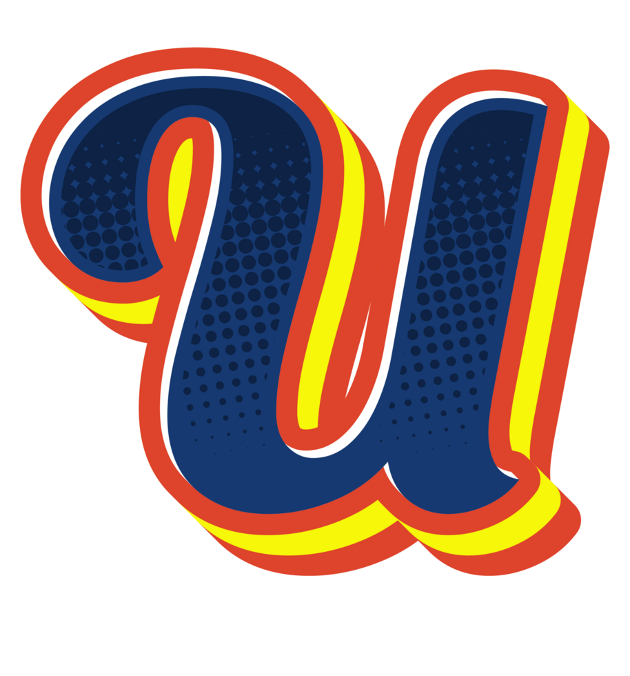 Comic Halftone Alphabet Letter and Number png
