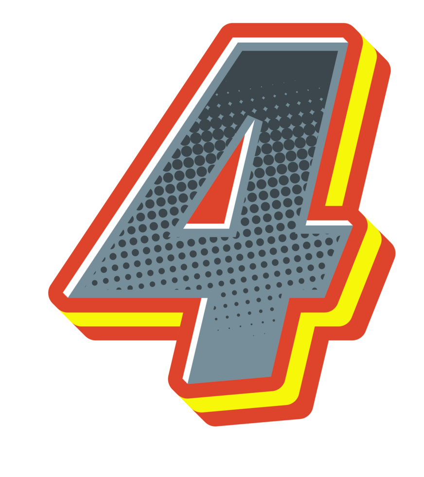 Comic Halftone Alphabet Letter and Number png