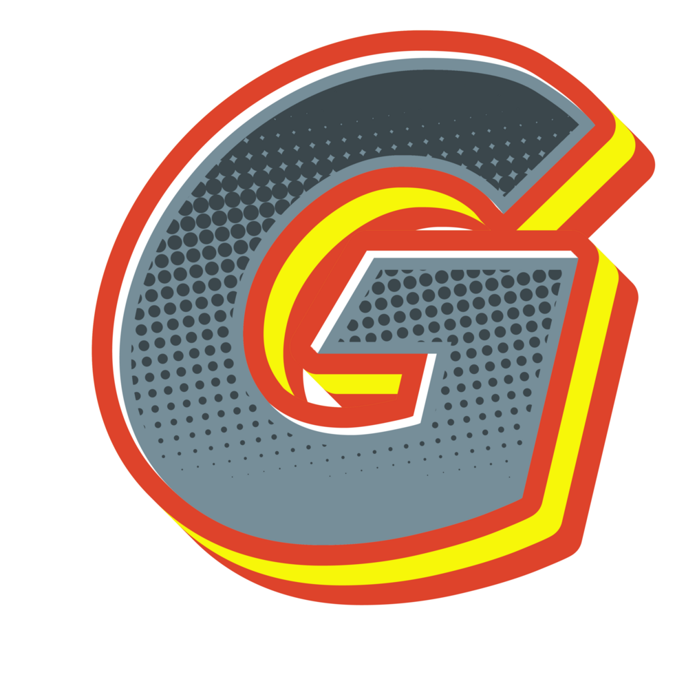 Comic Halftone Alphabet Letter and Number png