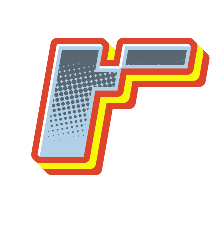 Comic Halftone Alphabet Letter and Number png