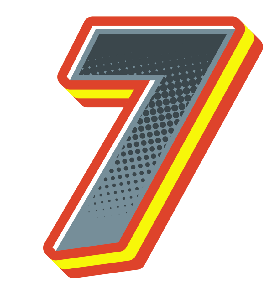 Comic Halftone Alphabet Letter and Number png