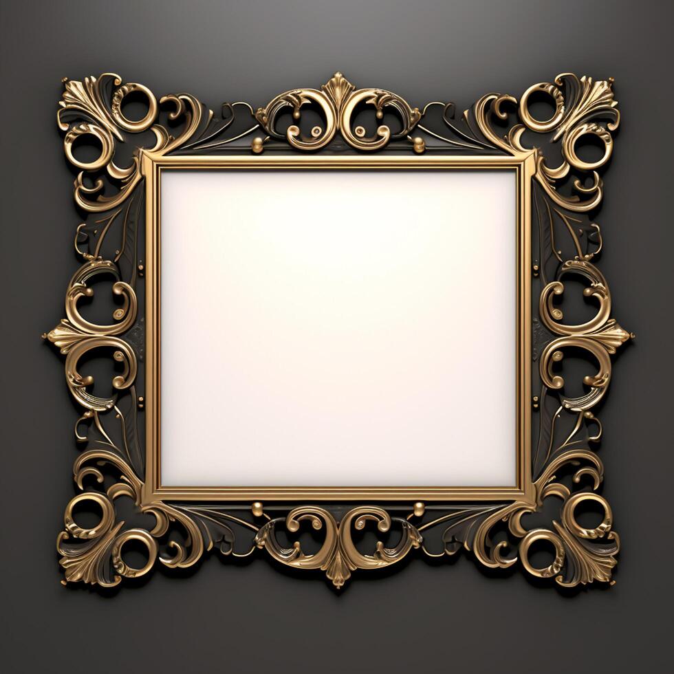 Realistic blank Photo frame for mockup
