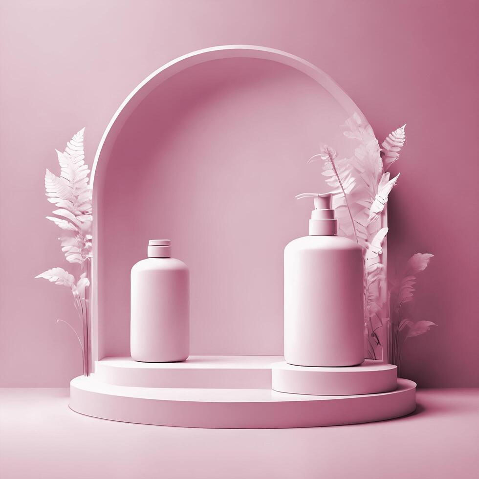 Realistic 3d podium design scene for product display or mockup JPG file photo