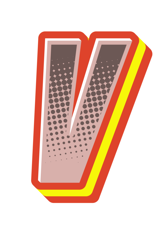 Comic Halftone Alphabet Letter and Number png