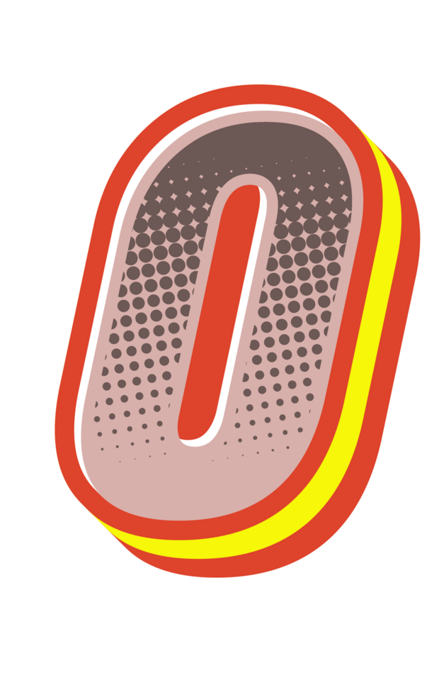 Comic Halftone Alphabet Letter and Number png