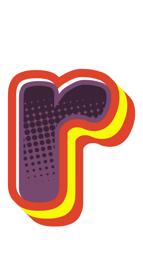 Comic Halftone Alphabet Letter and Number png
