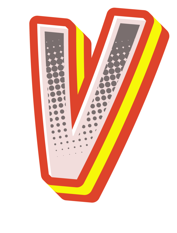 Comic Halftone Alphabet Letter and Number png