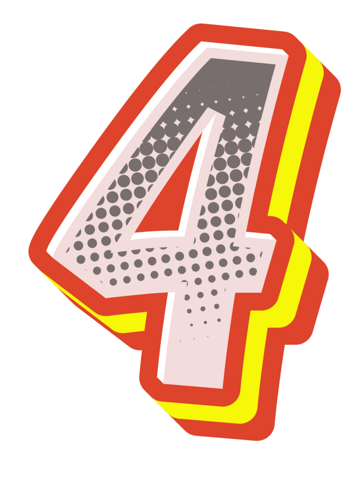 Comic Halftone Alphabet Letter and Number png