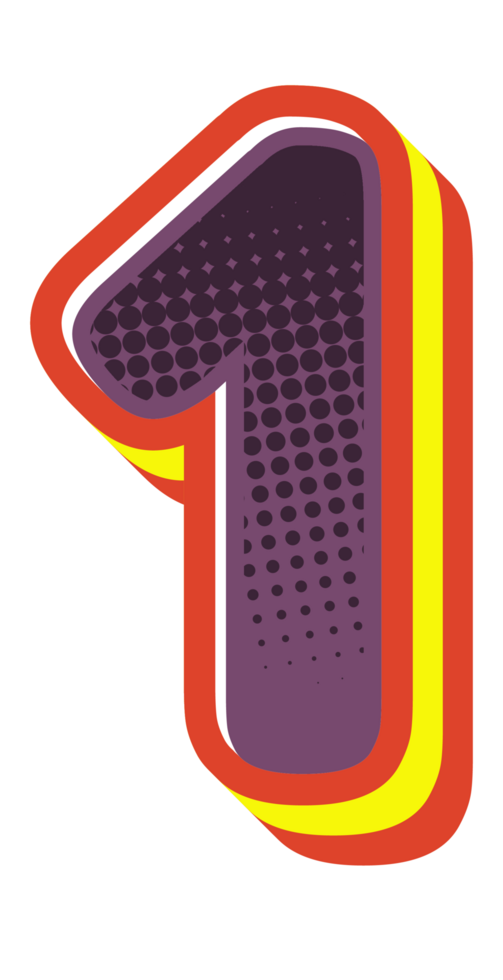 Comic Halftone Alphabet Letter and Number png