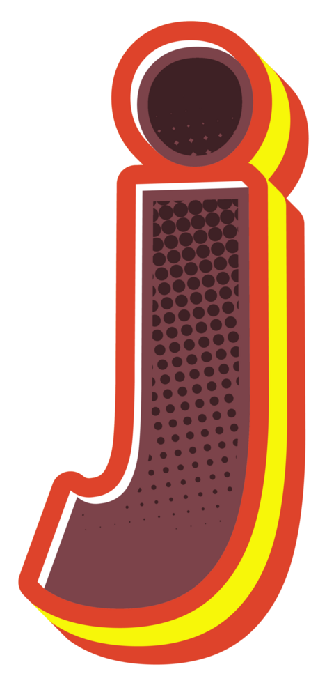Comic Halftone Alphabet Letter and Number png